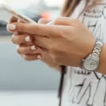 Person making money using an app.