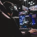 Person making money gaming.