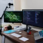 Three computers where a person can work and earn $24,000 a year.