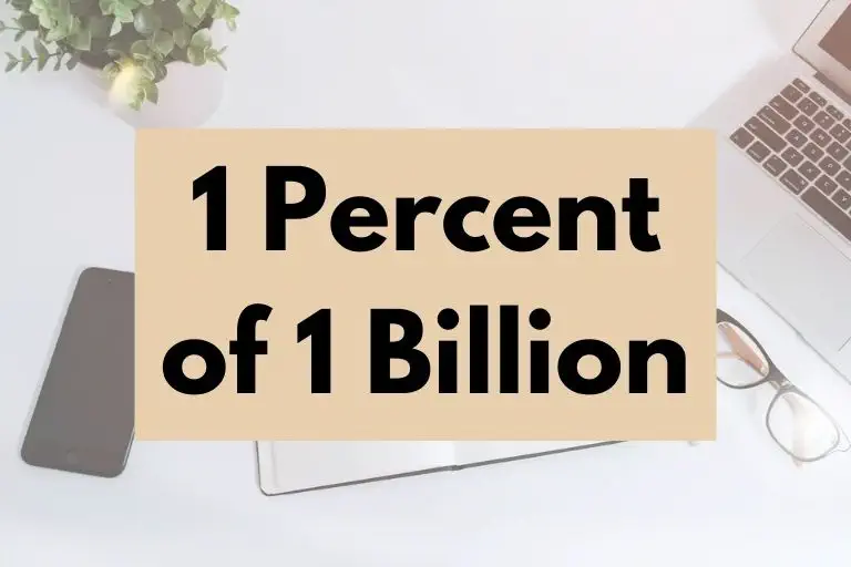 1 percent of 1 billion.