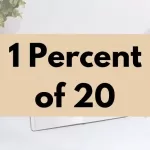 1 percent of 20.