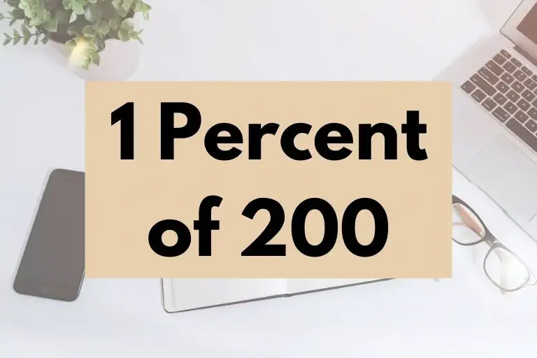 1 percent of 200.