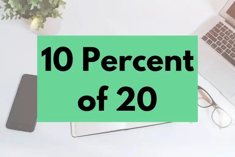 10 percent of 20.