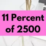 11 percent of 2500.