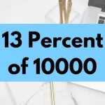 13 percent of 10000.