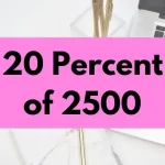 20 percent of 2500.