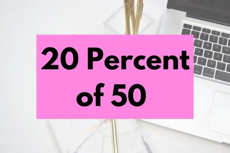20 percent of 50.