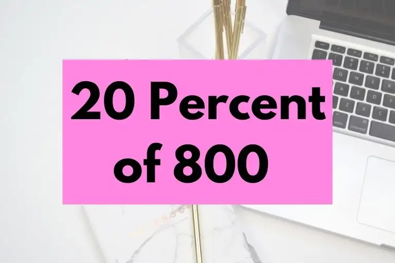 What is 20 Percent of 800? (In-Depth Explanation)