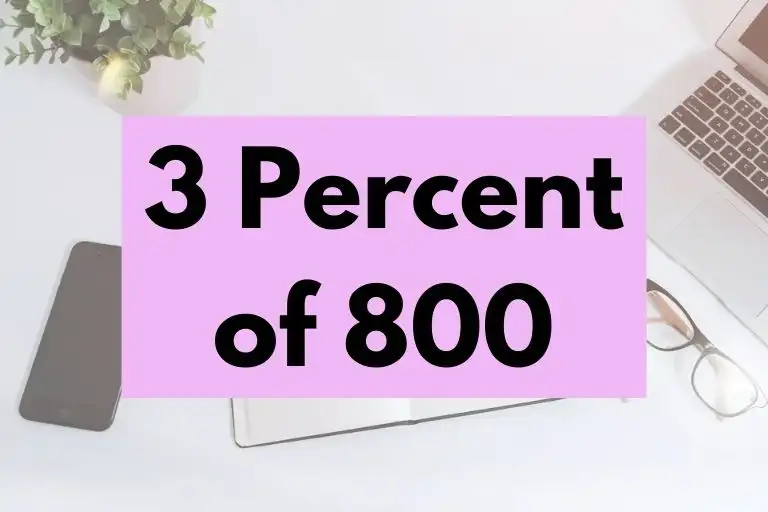 What is 3 Percent of 800? (In-Depth Explanation)