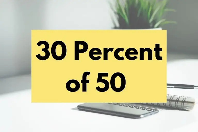 30 percent of 50.