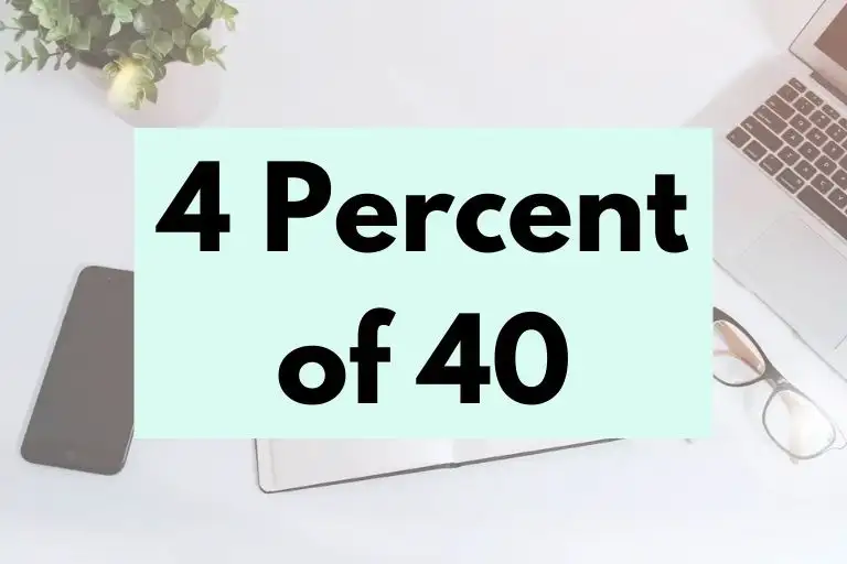 What is 4 Percent of 40? (In-Depth Explanation)