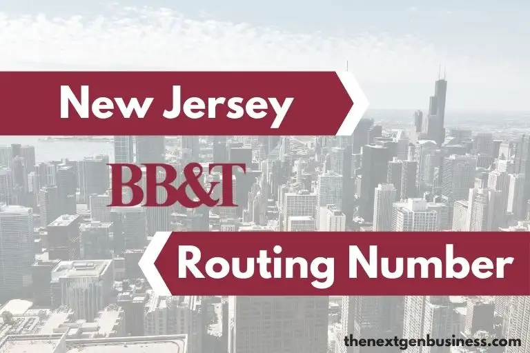 BB&T New Jersey routing number.