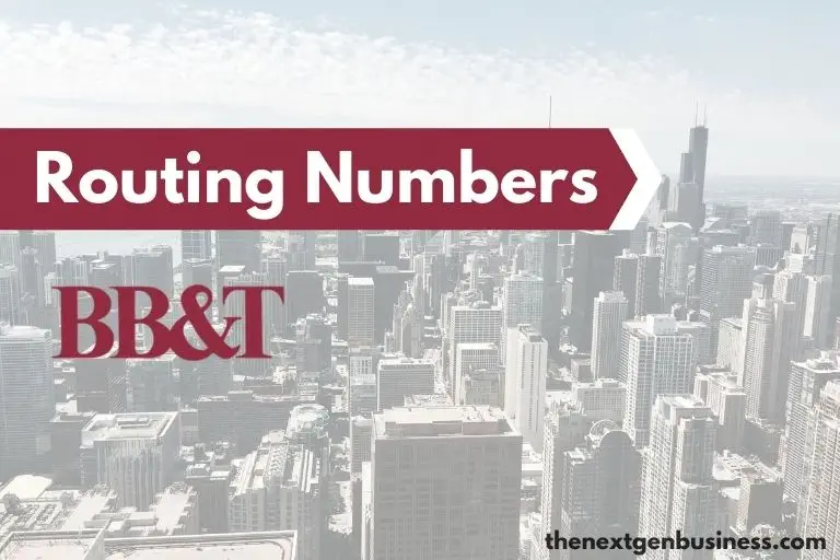 BB&T routing number.