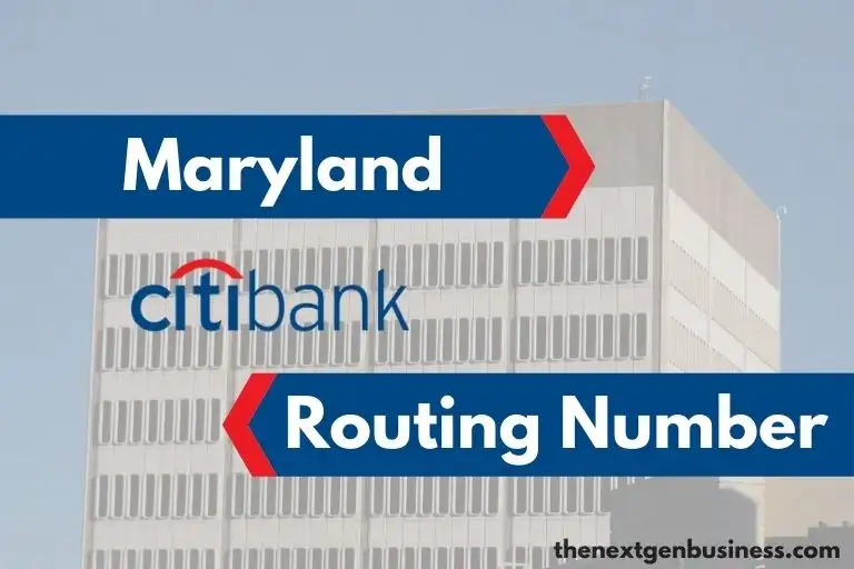 Citibank Maryland routing number.