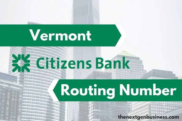 Citizens Bank Vermont routing number.