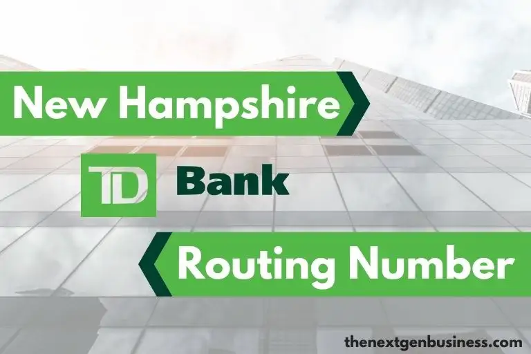 TD Bank New Hampshire routing number.