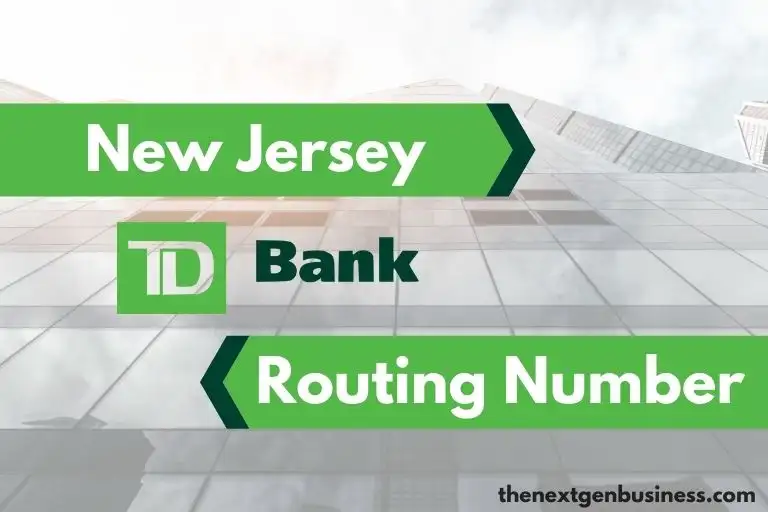 TD Bank New Jersey routing number.