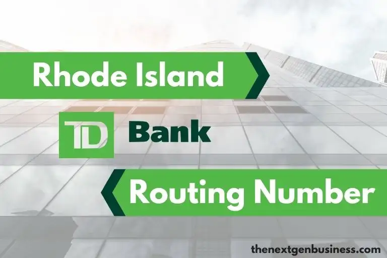 TD Bank Rhode Island routing number.