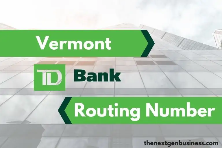 TD Bank Vermont routing number.