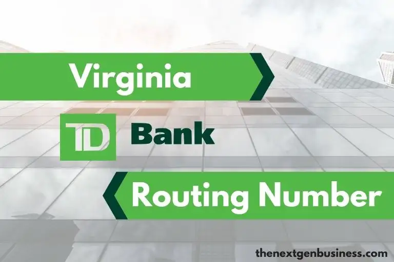 TD Bank Virginia routing number.