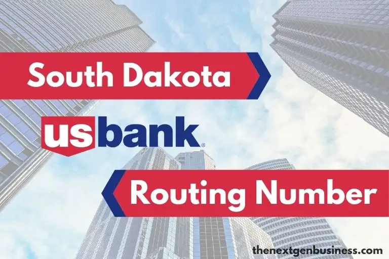 US Bank South Dakota routing number.