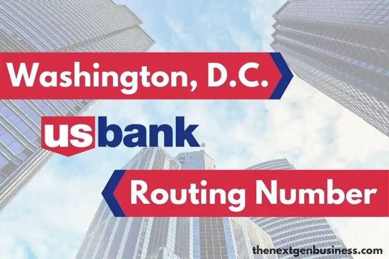 US Bank Washington, D.C. routing number.
