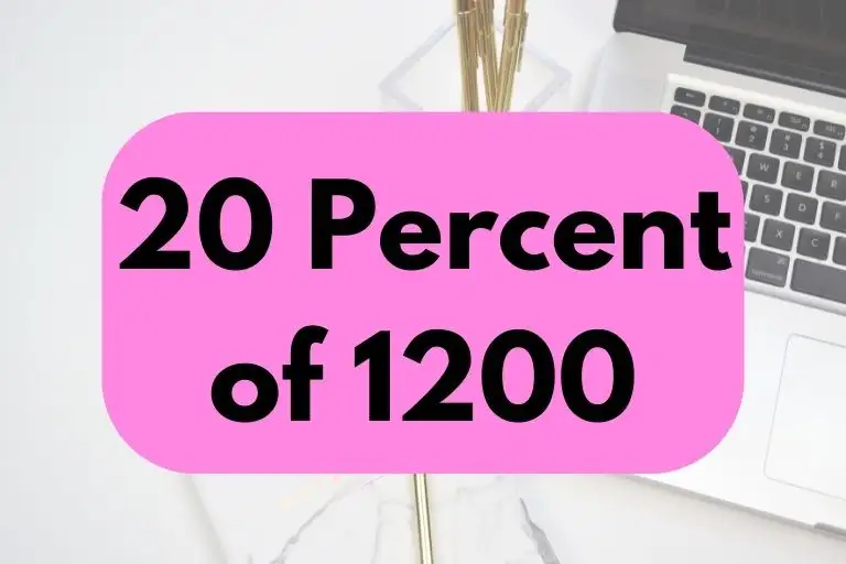 20 percent of 1200.