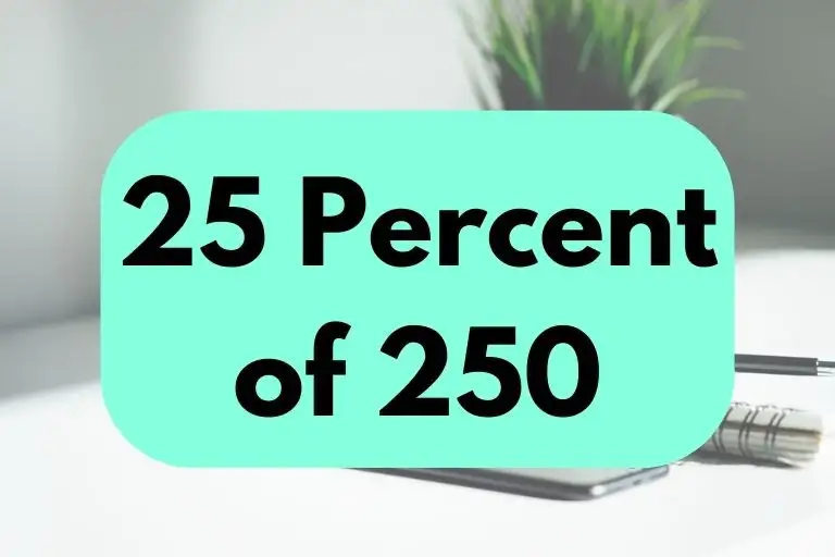 What is 25 Percent of 250? (Answer Explained)