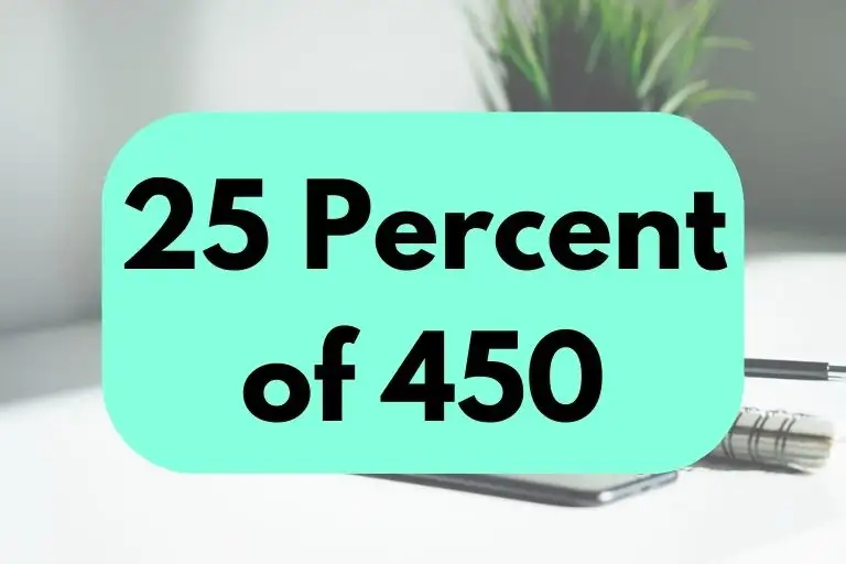 What is 25 Percent of 450? (In-Depth Explanation)