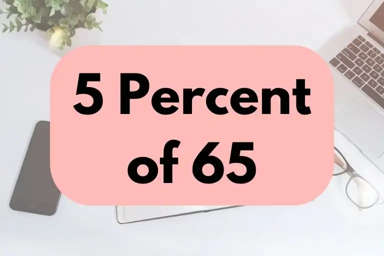 What is 5 Percent of 65? (In-Depth Explanation)