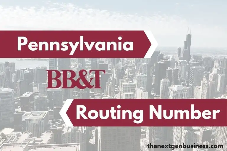 BB&T Pennsylvania routing number.