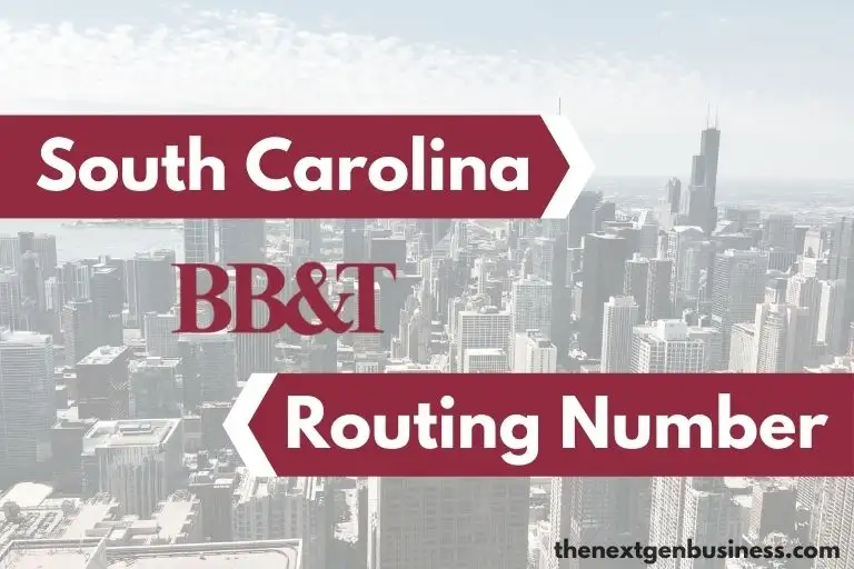 BB&T South Carolina routing number.