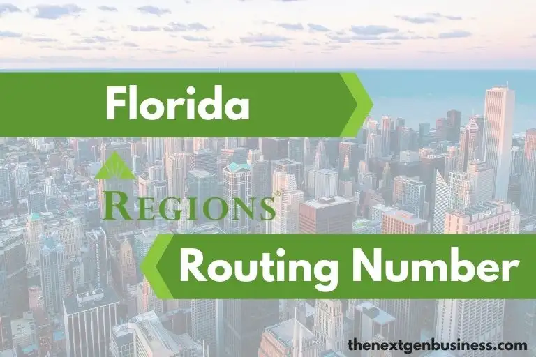 Regions Bank Florida routing number.