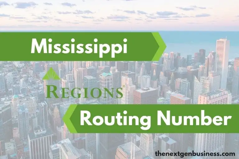 Regions Bank Mississippi routing number.