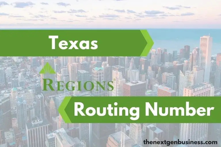 Regions Bank Texas routing number.