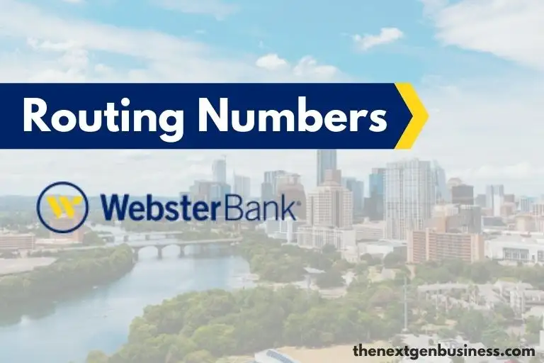 Webster Bank routing number.