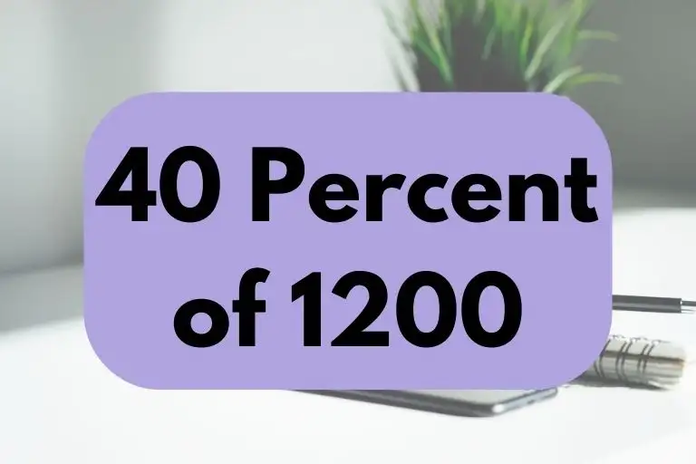What is 40 Percent of 1200? (In-Depth Explanation)