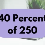 40 percent of 250.