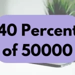 40 percent of 50000.