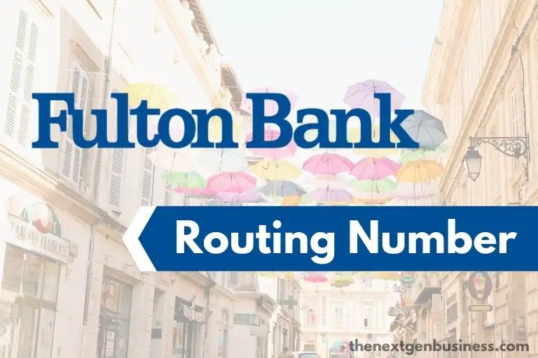 Fulton Bank routing number.