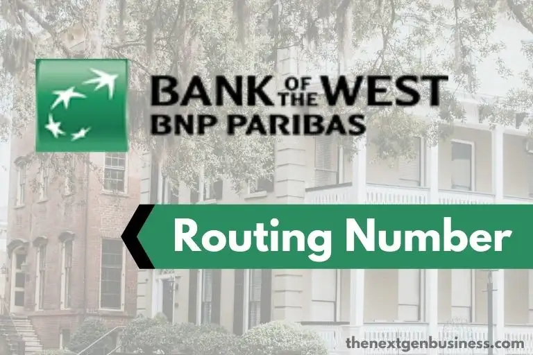 Bank of the West routing number.