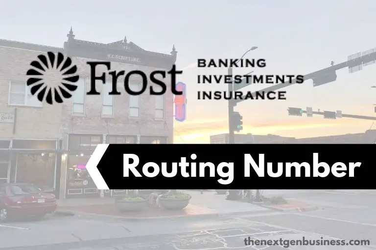 Frost Bank routing number.