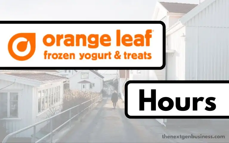 Orange Leaf Frozen Yogurt hours.